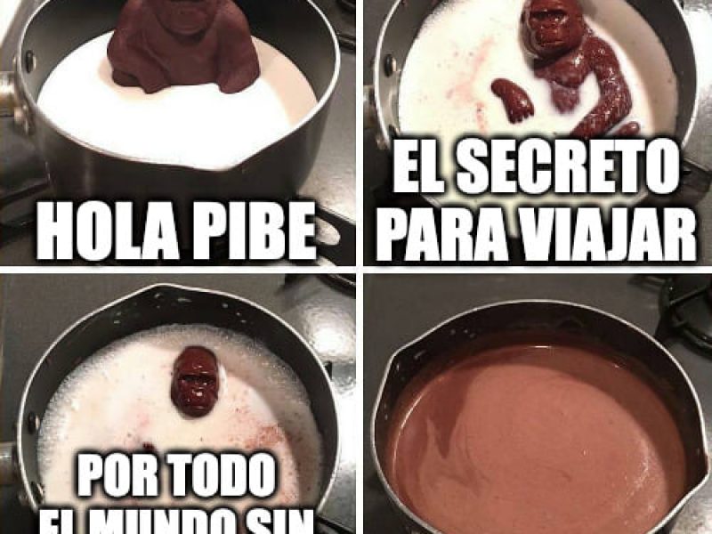 meme gorila de chocolate viajes